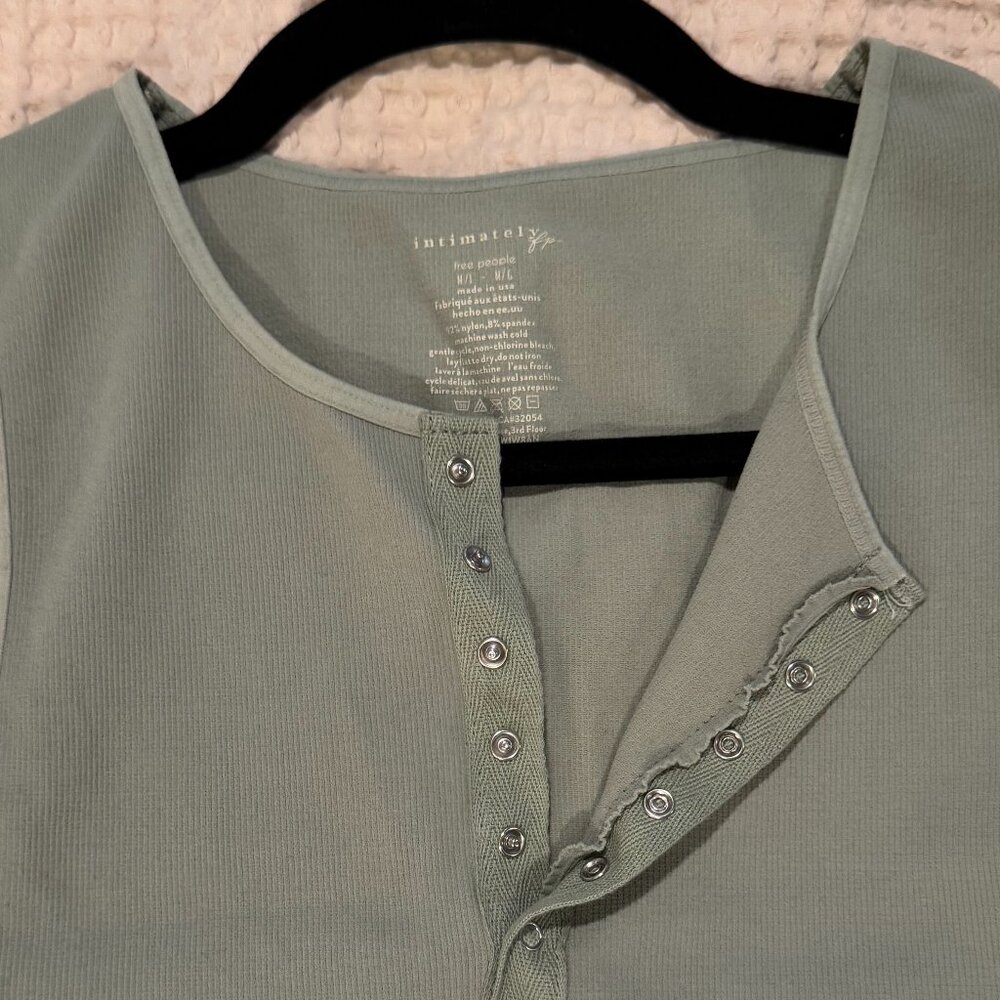 Free People Intimately Ribbed Button-Up Tank Top - Picture 7 of 7